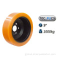 Caster Wheels With Brakes [70C]Industrial PU Iron Caster Forklift Caster Wheel Factory